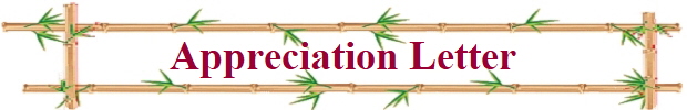 Appreciation Letter