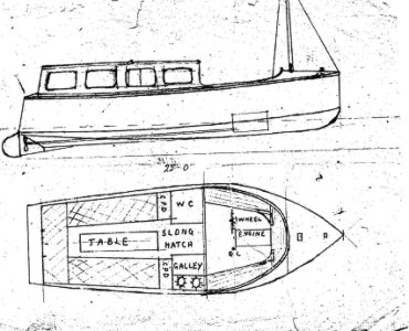 Boat drawing by Vernon Richmond